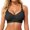 Black, variant on Seamless Wireless Bra Removable Double Straps Full Coverage Non Padded Bralette Comfort Plus Size Casual Daily Wear