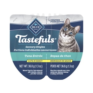 Blue Buffalo Tastefuls Savoury Coupes de thon à l'arbre simple en gravy 85g