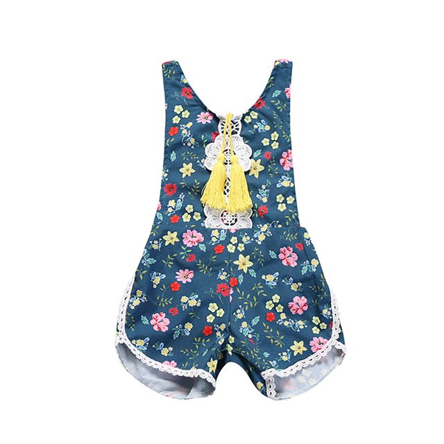 GDREDA Girls' Jumpsuits & Rompers Spring Romper Baby Girls' Summer Romper Cute Overalls With Design Soft & Breathable Outfit For & Toddlers Green,12-24 Months