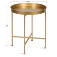 thumbnail image 2 of Kate and Laurel Celia Table d'Appoint Ronde Charmant, 18.25 x 18.25 x 22, Or, Table d'Accent Moderne Minimaliste pour Rangement et Présentation, 2 of 8
