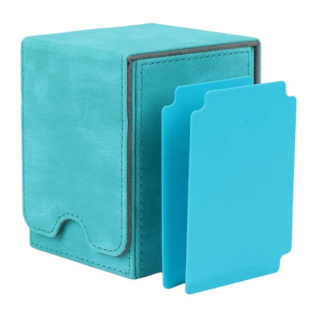 Baohd Leather Deck Case 100+ Sleeved Cards for Business Cards Light Blue