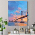 thumbnail image 4 of Qisvanset Vibrant Sunset Reflection Canvas Print 12x16 Inch Hotel Lobby Art, 4 of 8