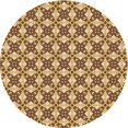 thumbnail image 1 of Ahgly Company Tapis d'Intérieur Rond Lavable en Machine Brun Selle Transitionnel, 3 Pieds Rond, 1 of 7