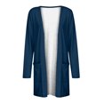 thumbnail image 4 of CEHVOM Blouse Décontractée à Manches Longues Unie pour Femmes avec Poche Cardigan en Liquidation, 4 of 5