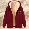 thumbnail image 1 of LOVZFMLL Vestes pour Femmes Sweat à Capuche en Polaire Imprimée à la Mode, 1 of 4