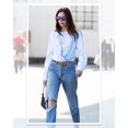 thumbnail image 2 of Femmes Ceinture en Cuir Mode Double O-Ring Doux Faux Cuir Ceintures pour Robe Jeans, 2 of 7