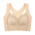 thumbnail image 4 of Timegard Front Closure Bras for Women Flower Lace Wireless Full Coverage Back Smoothing Comfortable Bra, 4 of 4