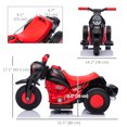 thumbnail image 3 of Qaba Electric Bike, Ride on Bubble Car w/ LED Headlight, Music Black, 3 of 10
