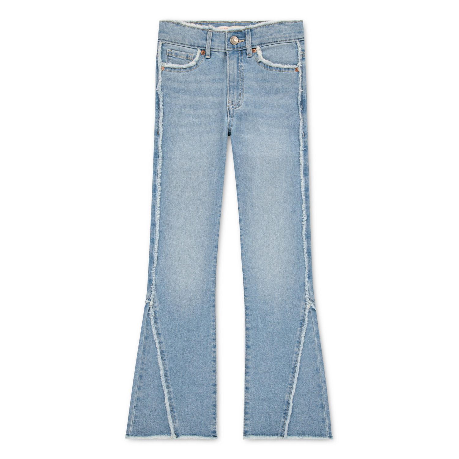 Levi Strauss Signature Jean Évasé à Bords Effilochés pour Fille, tailles 5 18