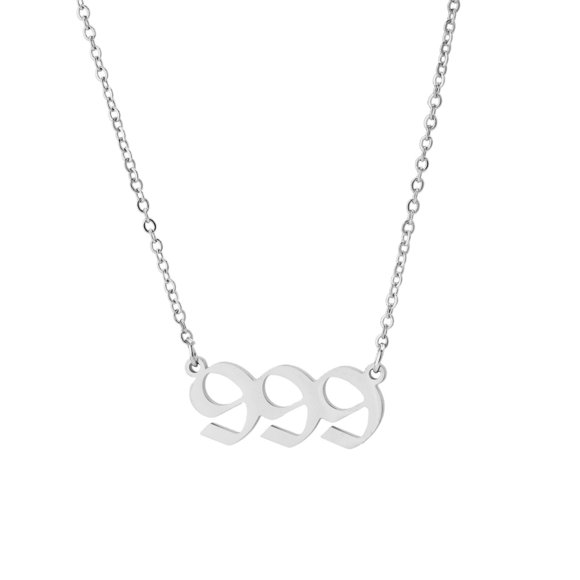 Canada Day Kcavykas Back to School Season,1PCS Angel Number Necklace Pendant Golden/Silver Plated Stainless Steel Necklace Jewelry Suitable for Women