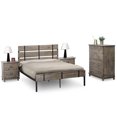 thumbnail image 1 of 4-Piece Twin Size Distressed Bed Bedroom Set, 1 of 2