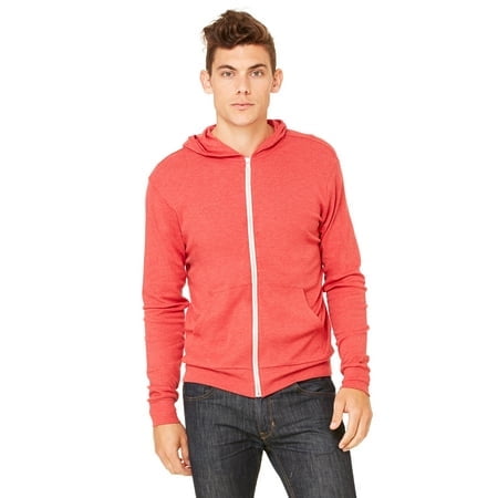 Bella + Canvas Unisex Triblend Full-Zip Lightweight Hoodie