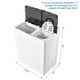 thumbnail image 3 of Costway 26lbs Portable Semi-automatic Twin Tub Washing Machine with Drain Pump Black, 3 of 10