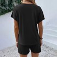 thumbnail image 4 of Birdeem Womens Summer Short Sleeve V-Neck Tops Shorts Comfortable Homewear Two-Piece Set, 4 of 8