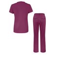 thumbnail image 2 of Adar Ensemble de Vêtements Médicaux pour Femmes - Haut de Gommage Col en V Incurvé & Pantalon D\'uniforme Médical à Cordon, 2 of 7