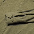 thumbnail image 4 of Men Button Down Shirts Cual Long Sleeve Lapel Collar Solid Color Slim Fit Corduroy Tops for Autumn, 4 of 7