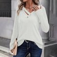 thumbnail image 2 of Womens Long Sleeve V Neck T Shirts 2025 Casual Basic Ribbed Knit Tops Lightweight Stretch Pullover Sweater Shirts, 2 of 5