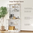 thumbnail image 4 of HOMCOM Kitchen Pantry with 3 Storage Cabinets, 2 Open Shelves, Countertop, 4 of 10