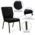 thumbnail image 2 of HERCULES Series 18.5''W Stacking Church Chair in Black Dot Patterned Fabric - Gold Vein Frame, 2 of 9