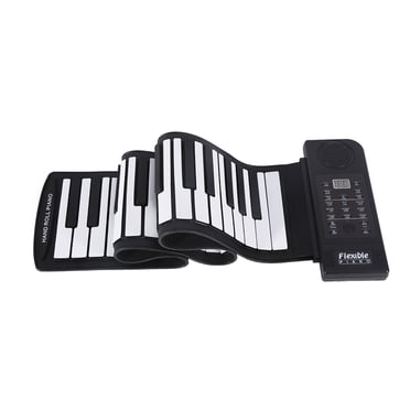 Portable Electronic Hand Roll Piano, 61 Keys Roll-Up Flexible Electronic Piano Keyboard With One-Button Teaching Function Digital Music Keyboard Piano For Beginners And Kids
