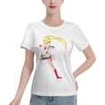 thumbnail image 1 of T-Shirt Basique à Manches Courtes pour Femmes Sailor Moon Lièvre Lunaire, 1 of 6