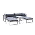 thumbnail image 2 of Velago Lavin Deluxe Aluminum Outdoor Sofa, Grey, 2 of 7
