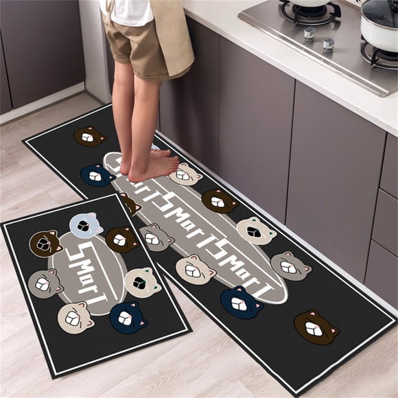 Qukaim Tapis de cuisine Tapis de cuisine Tapis de salle de bain Tapis antidérapant en polyester Tapis de porte d'entrée Tapis de sol Tapis de sol QYSC-205 40 x 60 cm
