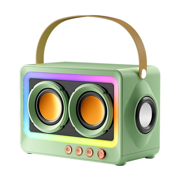Lksixu 360 Degree Stereo Sound Effect Long Battery Life Cool RGB Lighting Support Series Mirror Transparent Screen 5.3 Bluetooth Sound System Bluetooth audio Electronics for Home Office School