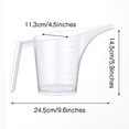 thumbnail image 3 of Oleegame 2PC Glass Bottle Thicken Tip Mouth Plastic Measuring Jug Cup Graduated Surface Cooking Kitchen Bake Ware Liquid Measure Baking Tools White, 3 of 4