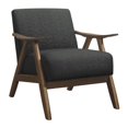 thumbnail image 4 of Pemberly Row Mid-Century Fabric Upholstered Accent Chair in Dark Gray, 4 of 7