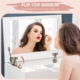 thumbnail image 4 of HOMCOM Vanity Set, Makeup Vanity Desk with Flip Top Mirror, White, 4 of 10