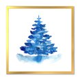 thumbnail image 3 of Designart Arbre de Noël d'Hiver Bleu I Art Mural Encadré Traditionnel, 3 of 4