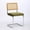 Green Velvet, variant on Set of 4 Mid Century Cantilever Dining Chairs, Velvet Rattan Cane Back Kitchen Chairs with Chrome Steel Frame Breuer Style Accent Side Chairs