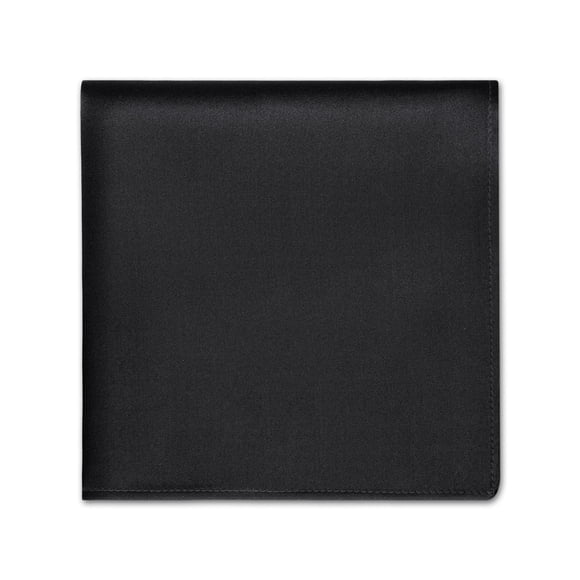 Selectedstyle 100 Pochettes en Soie Pure Carrées Noires Unies pour Cadeau de Fête des Pères