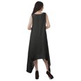 thumbnail image 4 of Moomaya Robe de Plage pour Femmes Sans Manches en Rayonne Unie à Ourlet Asymétrique pour Fête, 4 of 5