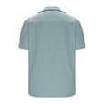 thumbnail image 5 of asjyhkr Mens Beach Button down Shirts Casual Stretch Collared Summer Travel Short Sleeve Tops, 5 of 5