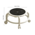 thumbnail image 3 of Black Breathable Rolling Stool With 360 Degree Wheels 26 X 26 X 19 Inches Mesh Design Swivel Seat For Home Office Compact Mobile Stool Lightweight Portable Seat Space Saving Ergonomic Desi, 3 of 6