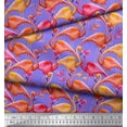 thumbnail image 3 of Soimoi Moss Georgette Fabric Flamingo Bird Print Sewing Fabric Yard 42 Inch Wide, 3 of 3