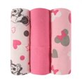 thumbnail image 4 of Disney Minnie Mouse 3 Pack Cotton Receiving Blankets, 4 of 6