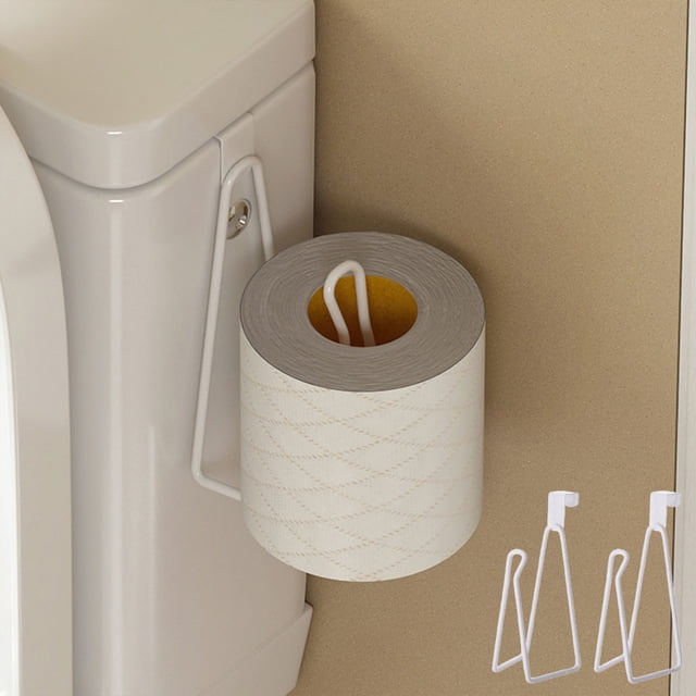 TIMIFIS Toilet Paper Holder 2Pcs Metal Over The Toilet Paper Roll for Bathroom Tissue The Hook for Bathroom Storage and Kitchen Organization Hanging Holds Paper Towels Holder