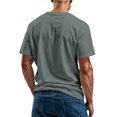 thumbnail image 4 of Plebaso T-Shirts pour Hommes avec Poche Col Ras du Cou Manches Courtes T-Shirt Décontracté Manches Courtes T-Shirts Unis Respirants, 4 of 7