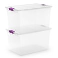 thumbnail image 4 of Sterilite 66 Quart Clear Plastic Latching Storage Container Tote, 6 Pack, 4 of 11