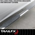 thumbnail image 3 of TrailFX Nerf Bar A1550S TFX 4 Oval Tube Side Steps; With Step Pads; 4 Inch Oval Straight; Polished; Stainless Steel; With Welded End Caps; Rocker Panel Mount, 3 of 3