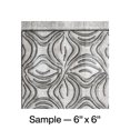 thumbnail image 1 of FASÄDE Lotus Decorative Vinyl Backsplash Panel in Crosshatch Silver (6X6 Inch Sample), 1 of 5