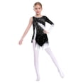 thumbnail image 1 of Freebily Robe de Danse de Patinage Artistique à Manches Longues pour Filles avec Strass, Combinaison de Gymnastique, Noir 16, 1 of 6