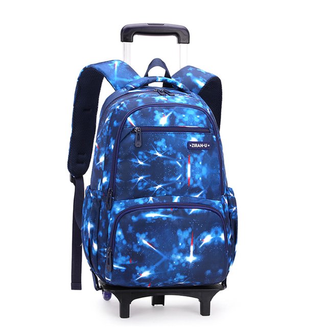 School Kids Rolling Backpack for Girls With Wheels Trolley Wheeled Backpack