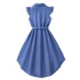thumbnail image 3 of Liquidation d'Économies d'Été! WRKEKC Robes d'Été pour Filles, Robe Décontractée pour Filles, Robe d'Été Unie de Princesse pour Filles 8 Ans, 3 of 8