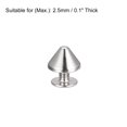 thumbnail image 4 of Unique Bargains 9x6mm Screw Back Rivets Solid Leather Studs Silver Tone 50 Sets, 4 of 5