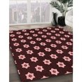 thumbnail image 3 of Ahgly Tapis Rectangulaire Lavable en Machine Intérieur Transitionnel Marron Chocolat, 2 Pieds x 5 Pieds, 3 of 7