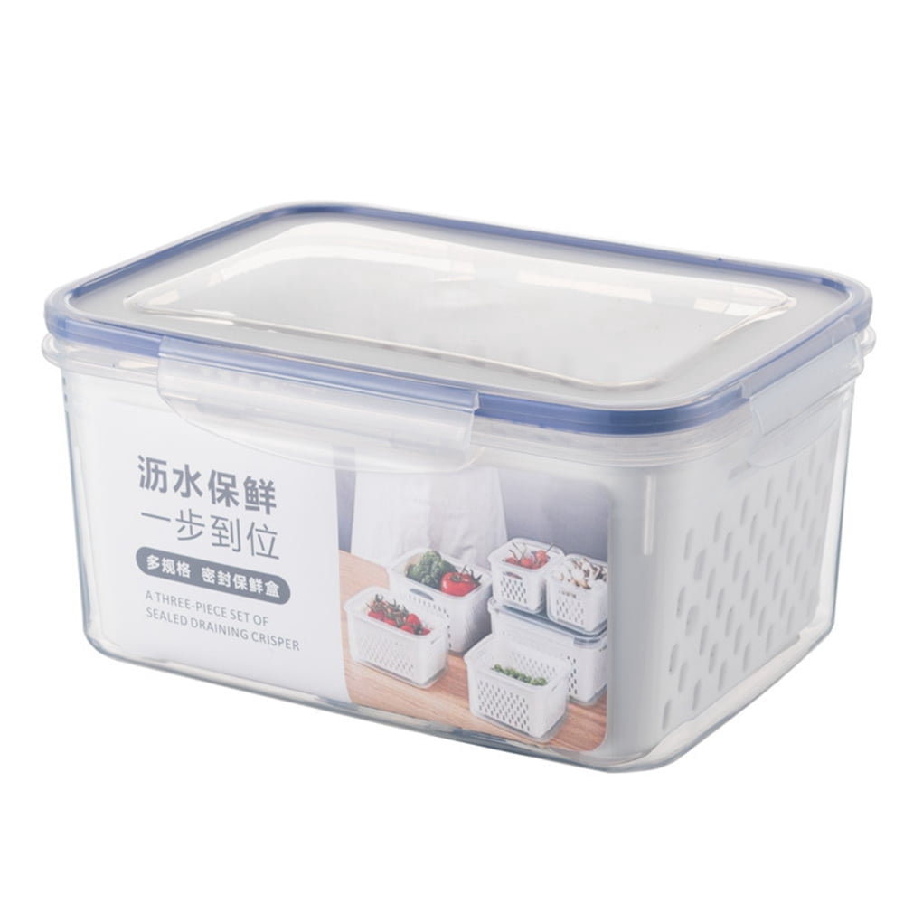 Food Storage Containers with Airtight Lid & Colander  Fresh Produce Saver Container Fridge Organizers  Fruit and Vegetable Storage for Refrigerator  Lettuce Keepers  Salad Berry Container